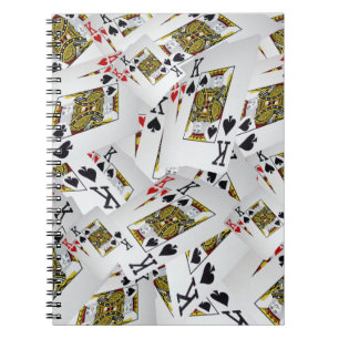 Jouer Cartes Rois Couché, Carnet