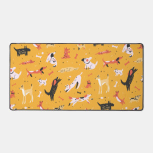 Jouer Cartoon Chien Motif de bureau Mat