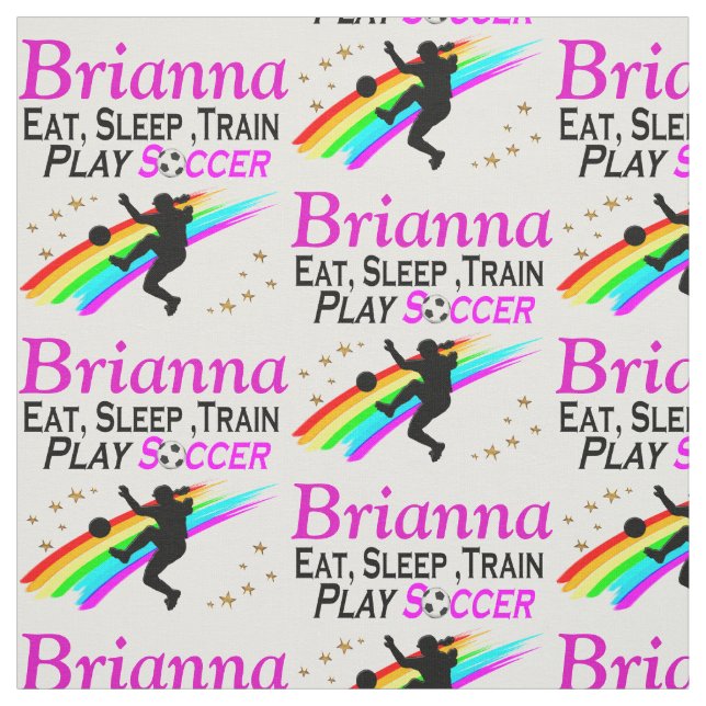 JOUER DU TISSU PERSONNALISÉ DU FOOTBALL (Échantillon)