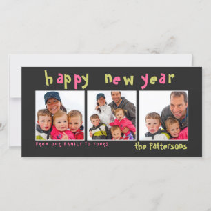 Jouer et s'amuser Bonne année 3 Carte photo