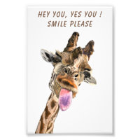 Jouer Giraffe Custom Text Drôle Poster Imprimer
