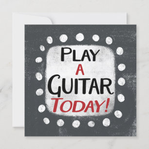 Jouer Guitare Aujourd'Hui Carte de voeux