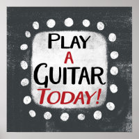 Jouer Guitare Aujourd'hui Poster Wall Art
