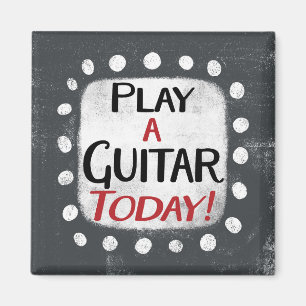Jouer Guitare Aujourd'hui Réfrigérateur Magnet