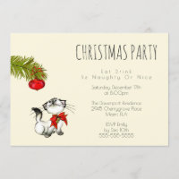 Jouer Kitty Chat Noël Invitation de fête