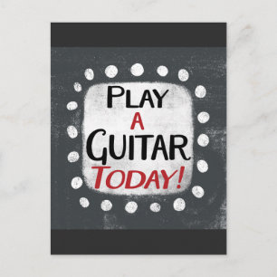 Jouer la guitare aujourd'hui carte postale