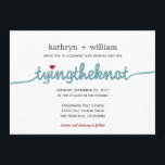 Jouer le noeud de la Faire-part de mariage moderne<br><div class="desc">Diffusez l'information de façon amusante et élégante avec cette invitation de mariage Tying The Knot moderne de berryberrysweet.com.</div>