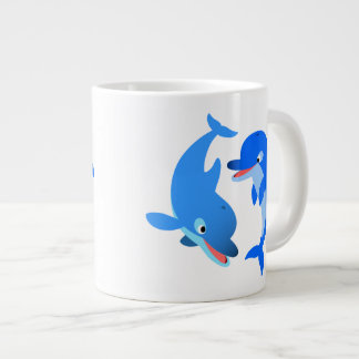 Jouer mignon Dauphins de dessin Jumbo Mug