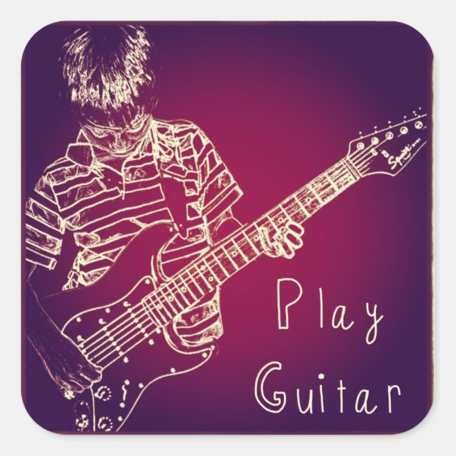 Jouer Stickers Guitare (Devant)