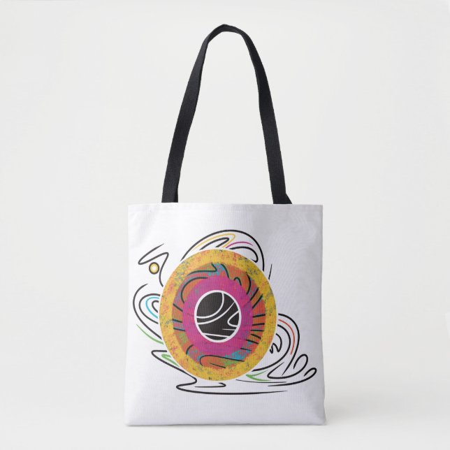 Jouer un Doodle Sac fourre-tout Abstrait - Sourire (Devant)