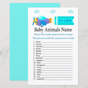 Jouet Aéronefs Bébé Animaux Nom Jeu