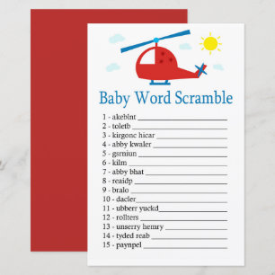 Jouet hélicoptère Baby jeu de bousculade mot