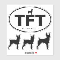 Jouet TFT Fox Terrier Silhouettes Vinyl Sticker Se