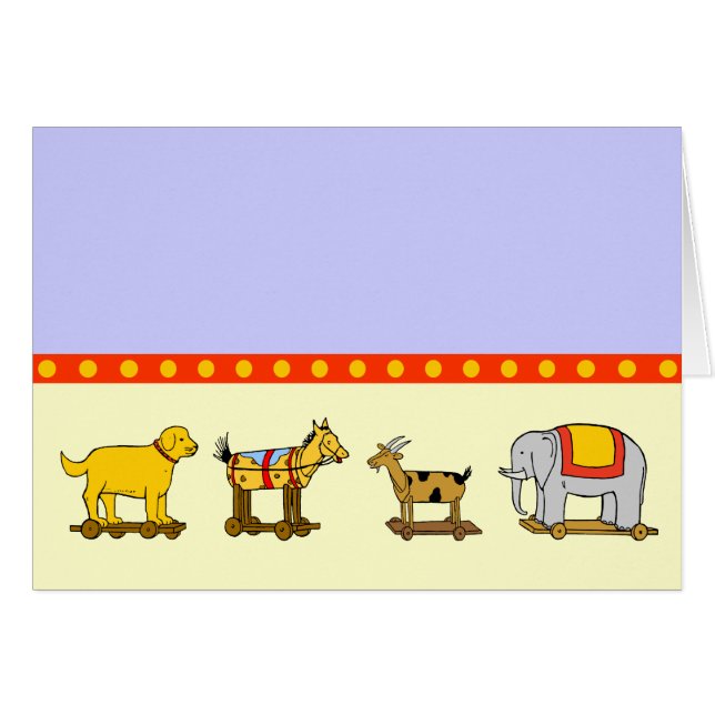 Jouet vintage Cheval Cheval Eléphant Chèvre Art (Devant horizontal)