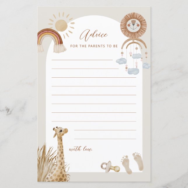 Jouets de Bohême Giraffe Soleil Conseils pour les  (Devant)