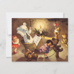 Jouets de Noël Vintage et invitation Nounours