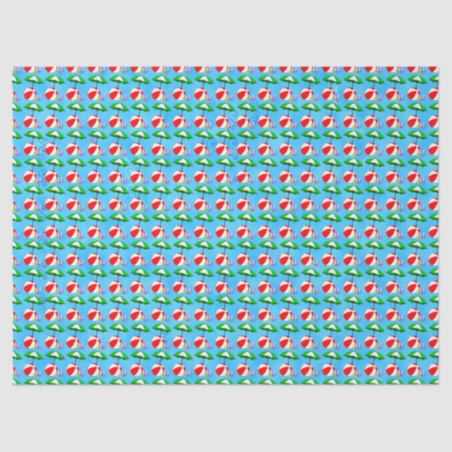 Jouets de piscine en papier de soie motif balle de (Recto)