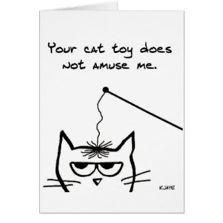 Jouets défaillants de chat - carte drôle de chat