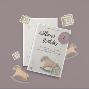 Jouets Invitation Anniversaire Rocking Horse Ballo