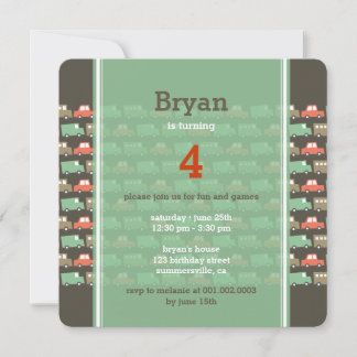 Jouets Retro Enfant Anniversaire Photo Invitation