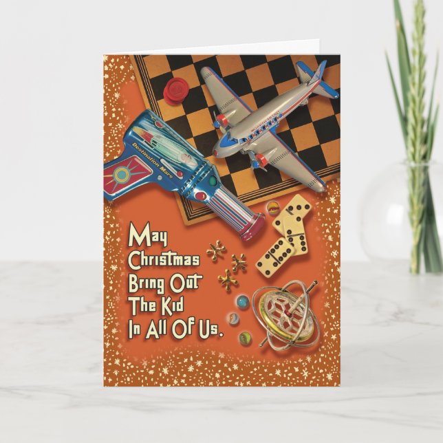 Jouets vintages - Carte de Noël rétros (Devant)