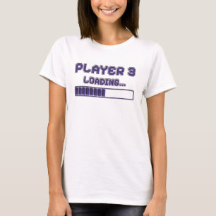 Joueur 3 chargement du t-shirt d'annonce de grosse