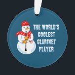 Joueur Clarinet froid Snowman<br><div class="desc">Un tee-shirt humoristique à vent de bois pour clarinettistes,  professeurs de musique scolaire et élèves de boisés en concert et groupe de marche.</div>