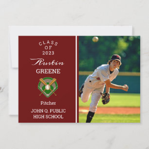 Joueur de base-ball Faire-part de diplôme de la ph