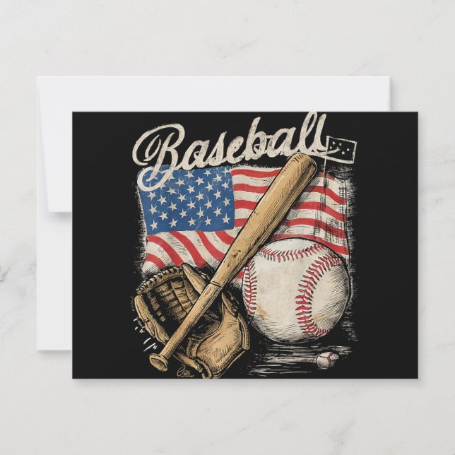 Joueur de baseball américain Drapeau Bat Fan Catch (Devant)