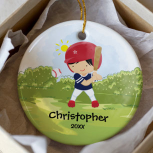 Joueur de baseball mignon Ornement de Noël