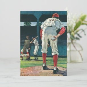 Joueur de baseball vintage sur Mound
