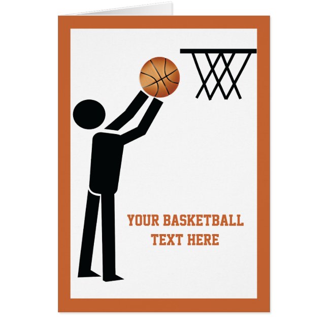 Joueur de basket-ball avec balle personnalisée (Devant)