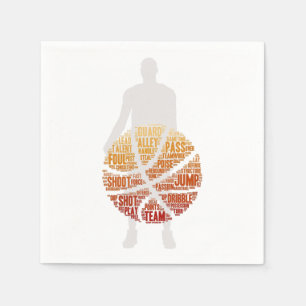 Joueur de basket-ball de serviettes en papier