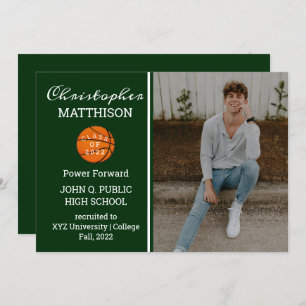 Joueur de basket-ball Faire-part de diplôme de la 