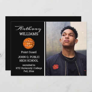 Joueur de basket-ball Faire-part de diplôme de la 