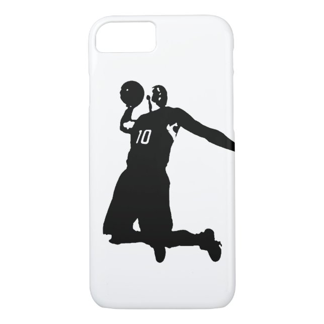 Joueur de basket Silhouette iPhone 7 Coque (Dos)