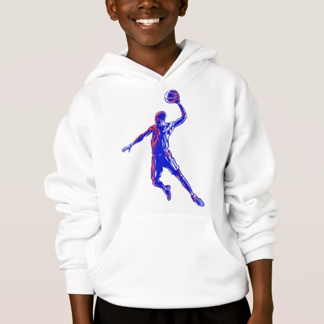 Joueur de basket Slam Dunk, Red and Blue Design (Devant)