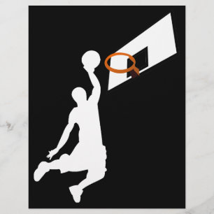 Joueur de basketball Slam Dunk - Silhouette blanch
