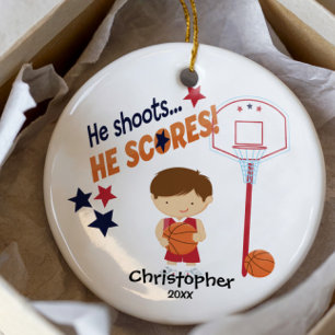 Joueur de basketball sport Ornement de Noël