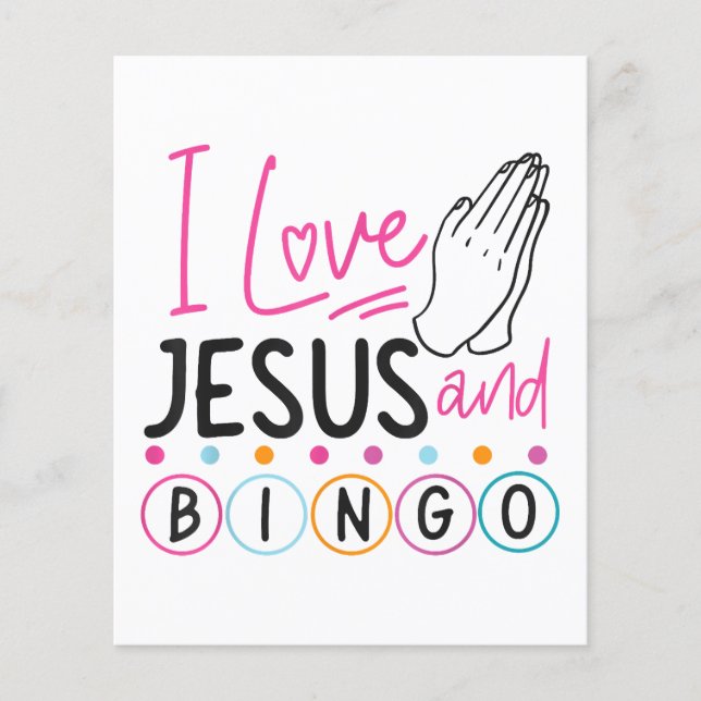 Joueur de Bingo Jésus Foi Chrétien J'aime Jésus Un (Devant)