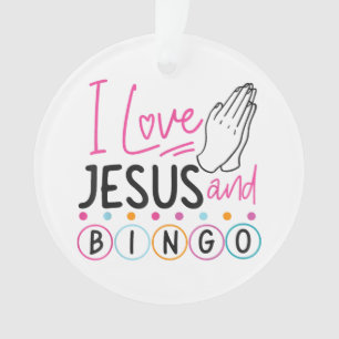 Joueur de Bingo Jésus Foi Chrétien J'aime Jésus Un