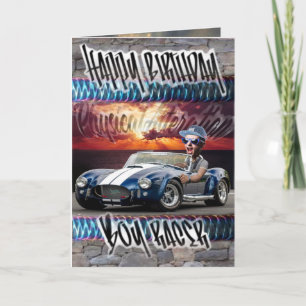 Joueur de cartes d'anniversaire Racing