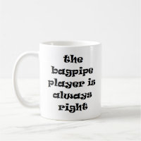 joueur de cornemuse toujours droit tasse à café