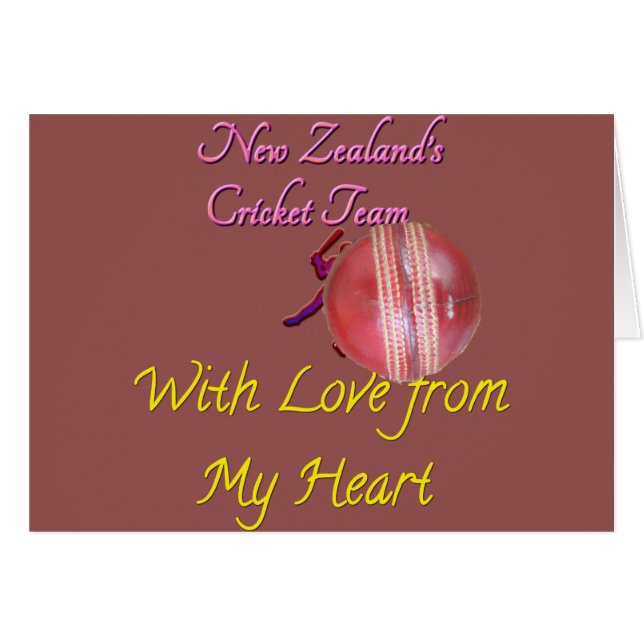 Joueur de cricket en Nouvelle-Zélande amusant (Devant horizontal)