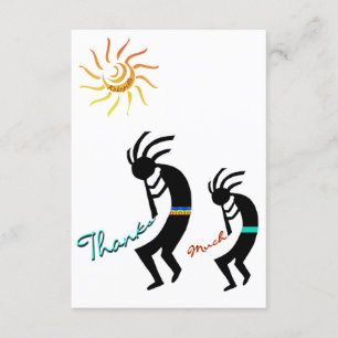 Joueur de flûte Kokopelli Carte de remerciements p