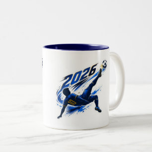 Joueur de football dynamique 2026 Mug à café bicol