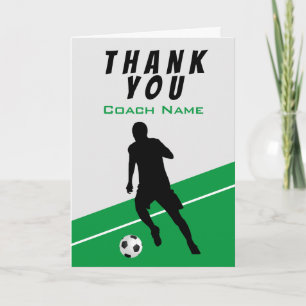 Joueur de football Football Vert Merci entraîneur