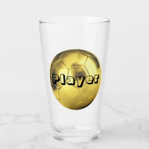 Joueur de football Gold Football Boire bière verre