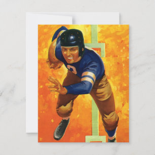 Joueur de football sportif vintage Quarterback Run