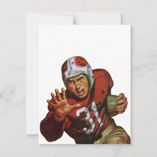 Joueur de football sportif vintage tournant en arr